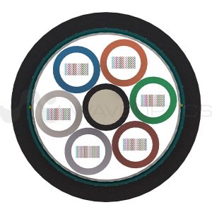 Render image of Flat Ribbon Single Armored Fiber Cable Front view