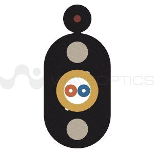 Render image of Toneable Flat Drop Indoor Outdoor Dual Cable Front View